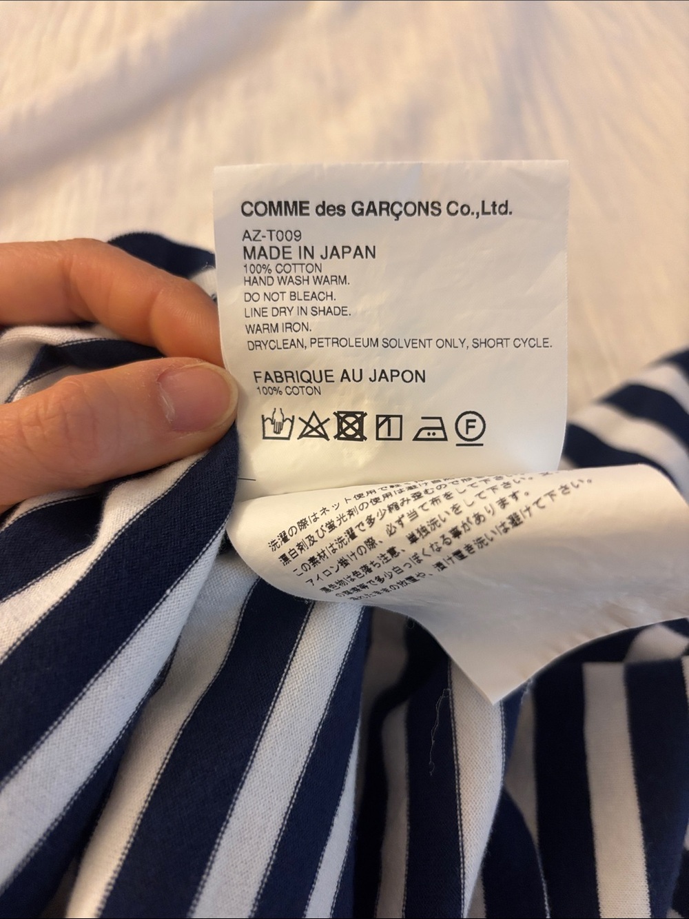 Comme des Garçons Play striped long sleeve tee - Picture 5 of 5